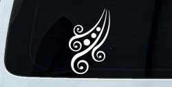 Thick Swirl With Dots Car or Truck Window Decal Sticker