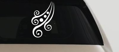 Thick Swirl Dots Vinyl Decal Sticker for Car Truck Window Decor