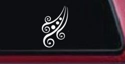 Thick Swirl With Dots Car or Truck Window Decal Sticker