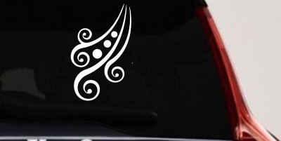 Thick Swirl Dots Vinyl Decal Sticker for Car Truck Window Decor