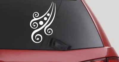 Thick Swirl Dots Vinyl Decal Sticker for Car Truck Window Decor