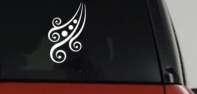 Thick Swirl Dots Vinyl Decal Sticker for Car Truck Window Decor