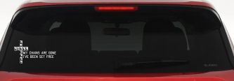 My Chains Are Gone I've Been Set Free Christian Car or Truck Window Decal Sticker (White)