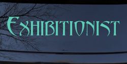 Exhibitionist Car or Truck Window Vinyl Decal Sticker (Mint)