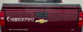 Exhibitionist Car or Truck Window Decal Sticker (White)