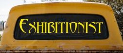 Exhibitionist Car or Truck Window Decal Sticker (Yellow)