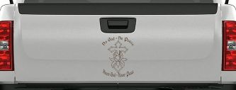 No God No Peace Know God Know Peace Christian Car or Truck Window Decal Sticker (Brown)