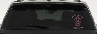 No God No Peace Know God Know Peace Christian Car or Truck Window Decal Sticker (Pink)