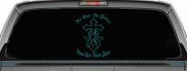 No God No Peace Know God Know Peace Christian Car or Truck Window Decal Sticker (Turquoise)