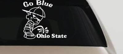 Go Blue Pee On Ohio State Decal - Car Truck Window Sticker