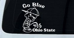 Go Blue Pee On Ohio State Car or Truck Window Decal Sticker