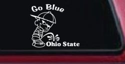 Go Blue Pee On Ohio State Car or Truck Window Decal Sticker