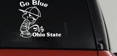 Go Blue Pee On Ohio State Decal - Car Truck Window Sticker