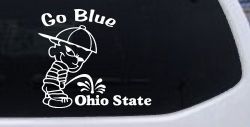 Go Blue Pee On Ohio State Car or Truck Window Decal Sticker
