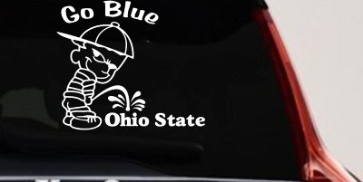 Go Blue Pee On Ohio State Decal - Car Truck Window Sticker