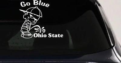 Go Blue Pee On Ohio State Decal - Car Truck Window Sticker