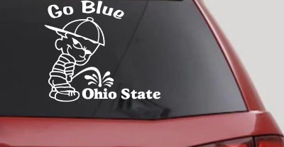 Go Blue Pee On Ohio State Decal - Car Truck Window Sticker