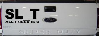 SL_T All I Need Is U Funny Slut Car or Truck Window Decal Sticker (Black)
