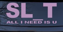 SL_T All I Need Is U Funny Slut Car or Truck Window Vinyl Decal Sticker (Lilac)