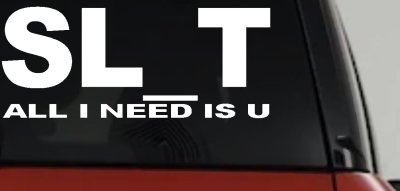 SL_T All I Need Is U Funny Slut Car or Truck Window Vinyl Decal Sticker