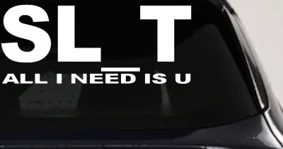 SL_T All I Need Is U Funny Slut Car or Truck Window Vinyl Decal Sticker