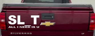 SL_T All I Need Is U Funny Slut Car or Truck Window Decal Sticker (White)