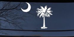 Palmetto Moon and Palm Tree Car or Truck Window Decal Sticker