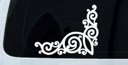 Inside Corner Swirl Car or Truck Window Decal Sticker