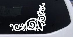 Inside Corner Swirl Car or Truck Window Decal Sticker