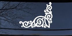 Inside Corner Swirl Car or Truck Window Decal Sticker