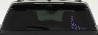 Floral Vine Inside Corner Swirl Car or Truck Window Decal Sticker (Purple)