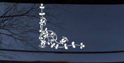 Floral Vine Inside Corner Swirl Car or Truck Window Decal Sticker