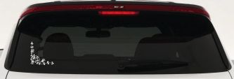 Floral Vine Inside Corner Swirl Car or Truck Window Decal Sticker (White)