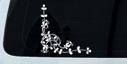 Floral Vine Inside Corner Swirl Car or Truck Window Decal Sticker