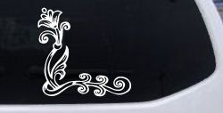 Flower Vine Corner Swirl Car or Truck Window Decal Sticker