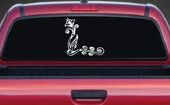 Flower Vine Corner Swirl Car or Truck Window Decal Sticker