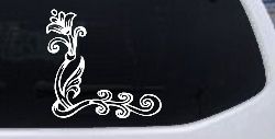 Flower Vine Corner Swirl Car or Truck Window Decal Sticker