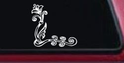 Flower Vine Corner Swirl Car or Truck Window Decal Sticker