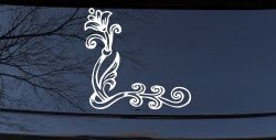 Flower Vine Corner Swirl Car or Truck Window Decal Sticker