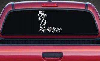 Flower Vine Corner Swirl Car or Truck Window Decal Sticker