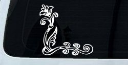 Flower Vine Corner Swirl Car or Truck Window Decal Sticker