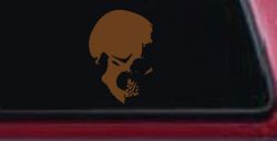 Skull Side View Car or Truck Window Decal Sticker (Copper)