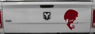 Skull Side View Car or Truck Window Decal Sticker (Purple Red)