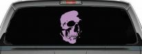 Skull Shadowed Side Car or Truck Window Decal Sticker (Lilac)