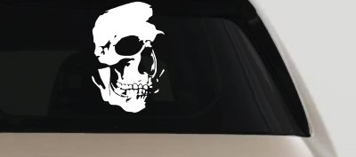 Skull Shadowed Decal for Car Truck Window Vinyl Sticker