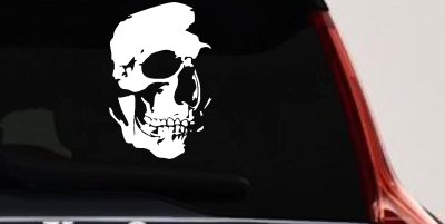 Skull Shadowed Decal for Car Truck Window Vinyl Sticker