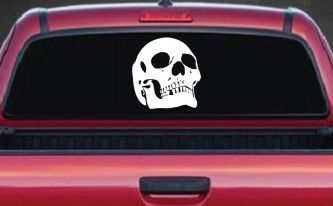 Skull Front View Skulls Car or Truck Window Decal Sticker