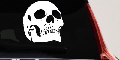 Front View Skull Decal - Car Truck Window Vinyl Sticker
