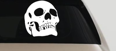Front View Skull Decal - Car Truck Window Vinyl Sticker