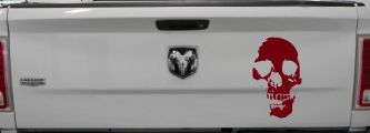 Skull Shadow Skulls Car or Truck Window Decal Sticker (Burgundy)